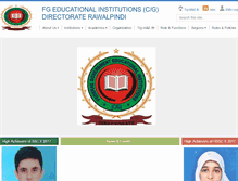 Tablet Screenshot of fgei-cg.gov.pk